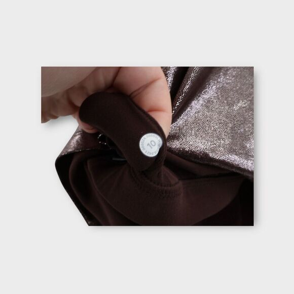 Lululemon Align High Neck Tank Radiate Foil Print French Press Brown Size 10 NWT - Picture 8 of 8